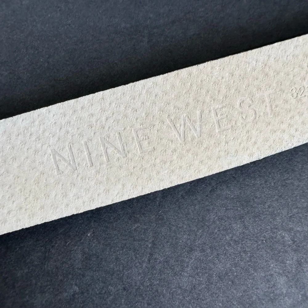 Vintage Alligator Embossed Leather Belt‎ Navy Blue Y2K Nine West Unisex S / M